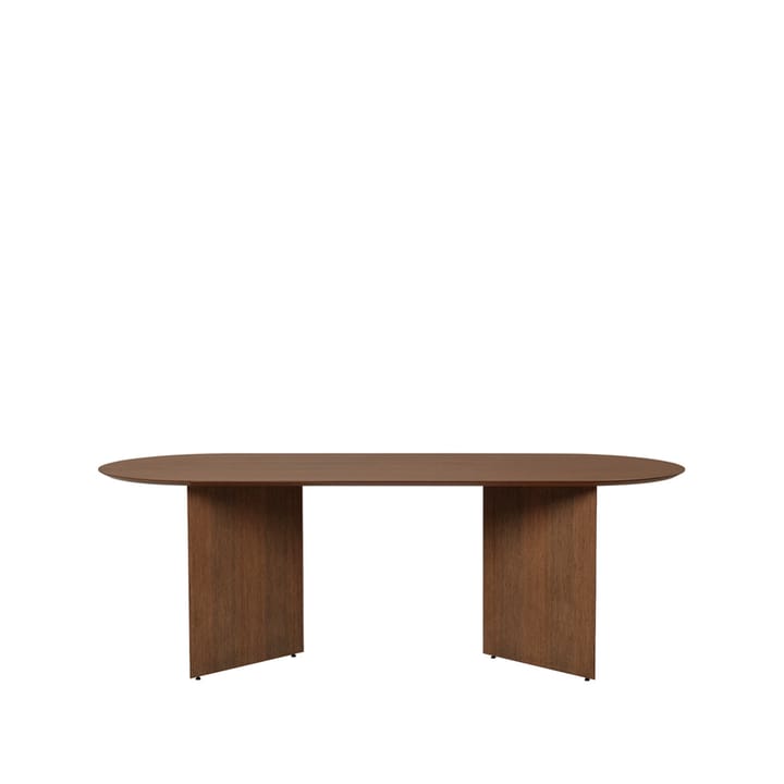 Mingle spisebord ovalt - Walnut veneer, vinkelben valnøttfinér, 220 - Ferm LIVING