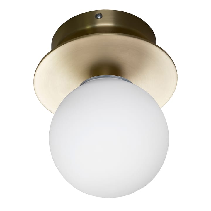 Art Deco IP44 vegglampe/takplafond - B�ørstet messing - Globen Lighting