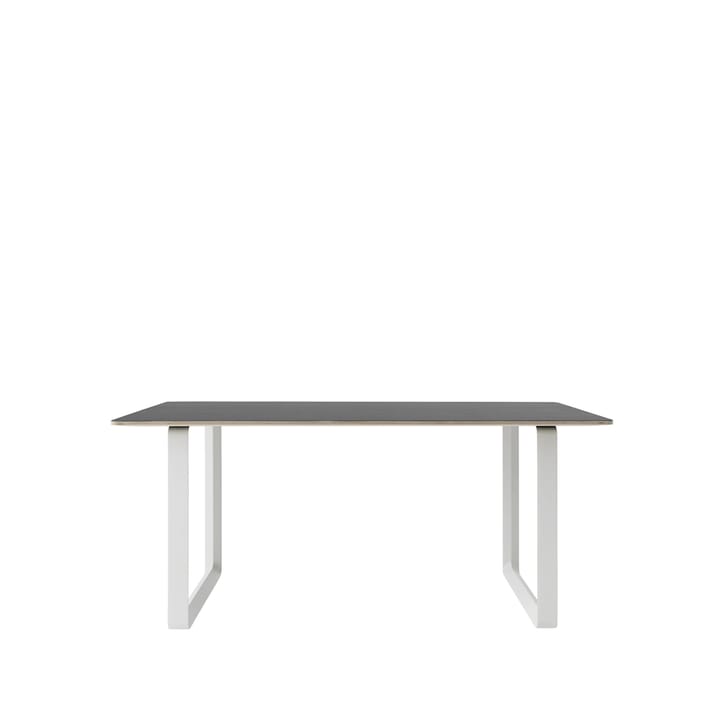 70/70 spisebord 170 x 85 cm - Black linoleum-Plywood-White - Muuto