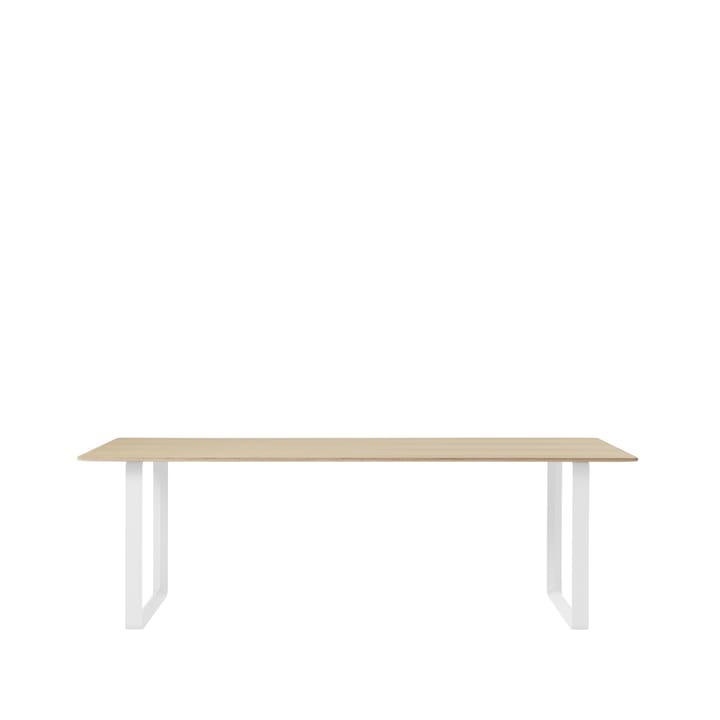 70/70 spisebord 255 x 108 cm - Oak veneer-Plywood-White - Muuto