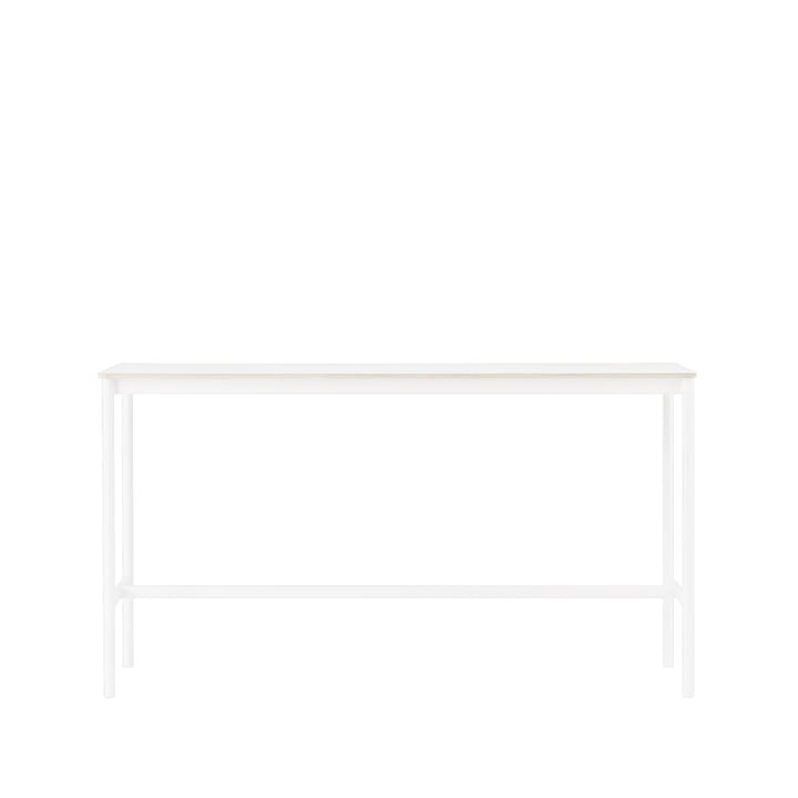 Base High barbord - white laminate, hvitt stativ, plywoodkant, b 50 l 190 h 105 - Muuto