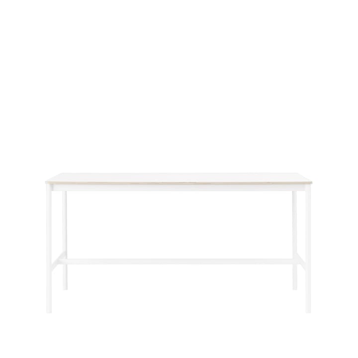 Base High barbord - white laminate, hvitt stativ, plywoodkant, b 85 l 190 h 95 - Muuto