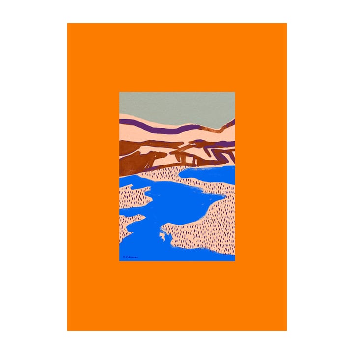 Orange Landscape plakat - 50 x 70 cm - Paper Collective