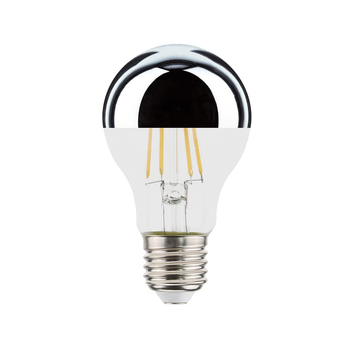 LED Top Mir lyspære - gjennomsiktig/sølv, E27 A60, 2700K E27, 7W - Airam
