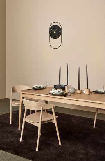 A-Wall veggklokke 41x76 cm - Black-brass - Andersen Furniture