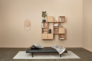 A-Wall veggklokke 41x76 cm - Oak-brass - Andersen Furniture