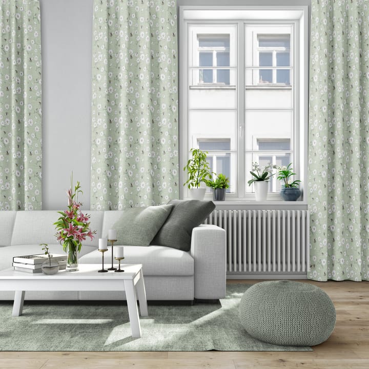 Blomstersurr stoff - Grønn - Arvidssons Textil