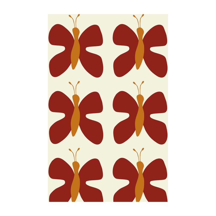 Fjäril stoff - Rød - Arvidssons Textil
