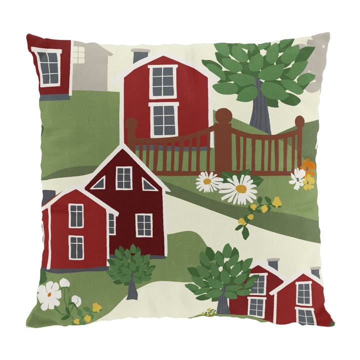Katthult putetrekk 47 x 47 cm - Grønn-rød - Arvidssons Textil