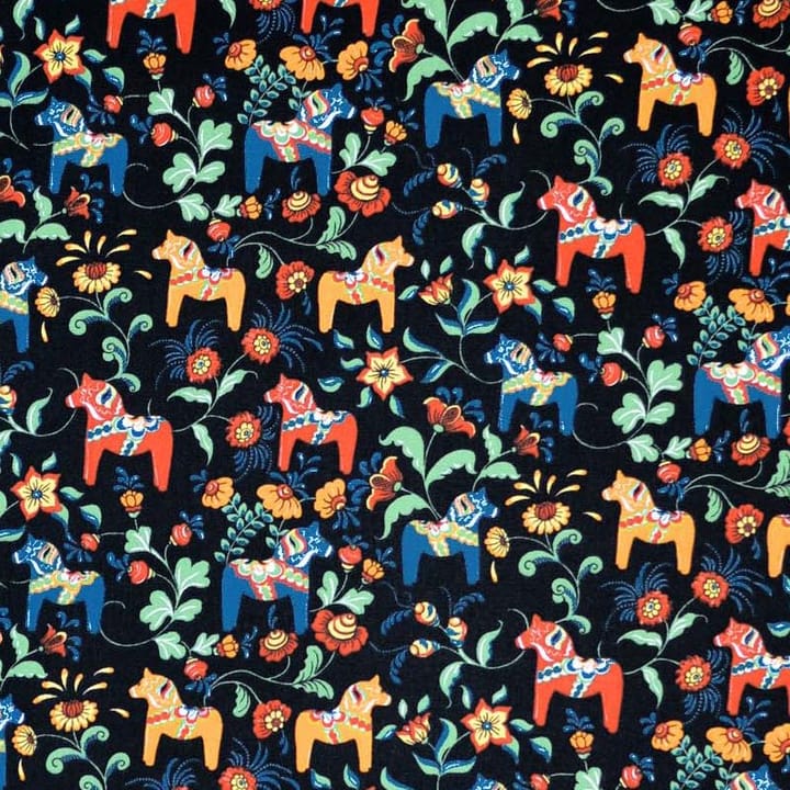 Leksand mini stoff - sort - Arvidssons Textil