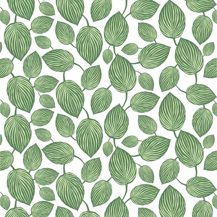 Lyckans blad stoff - grønn - Arvidssons Textil