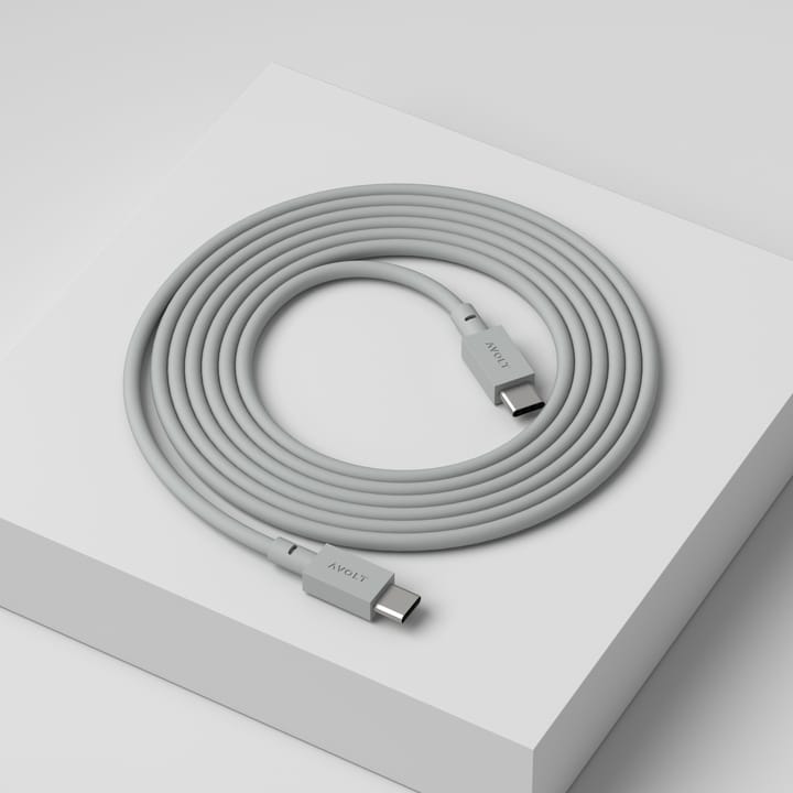 Cable 1 USB-C til USB-C ladekabel 2 m - Gotland gray - Avolt