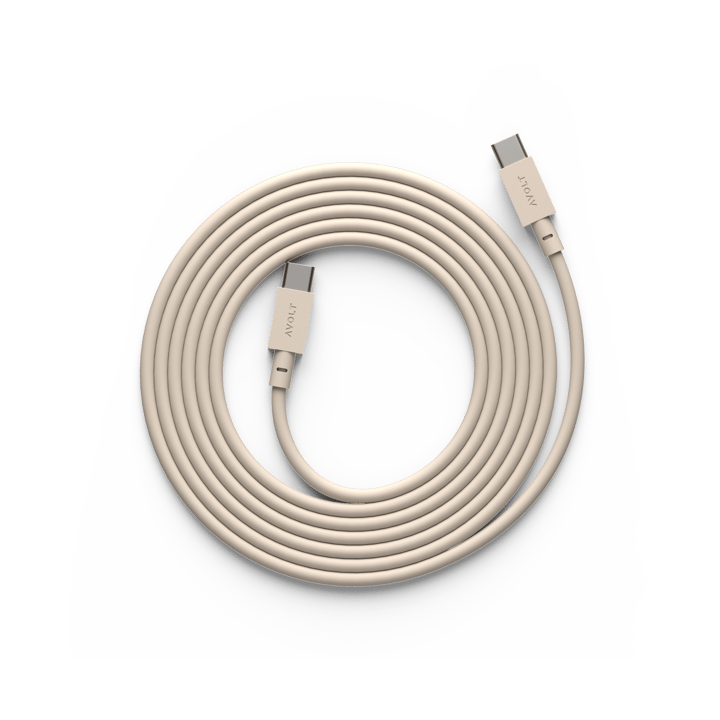 Cable 1 USB-C til USB-C ladekabel 2 m - Nomad sand - Avolt