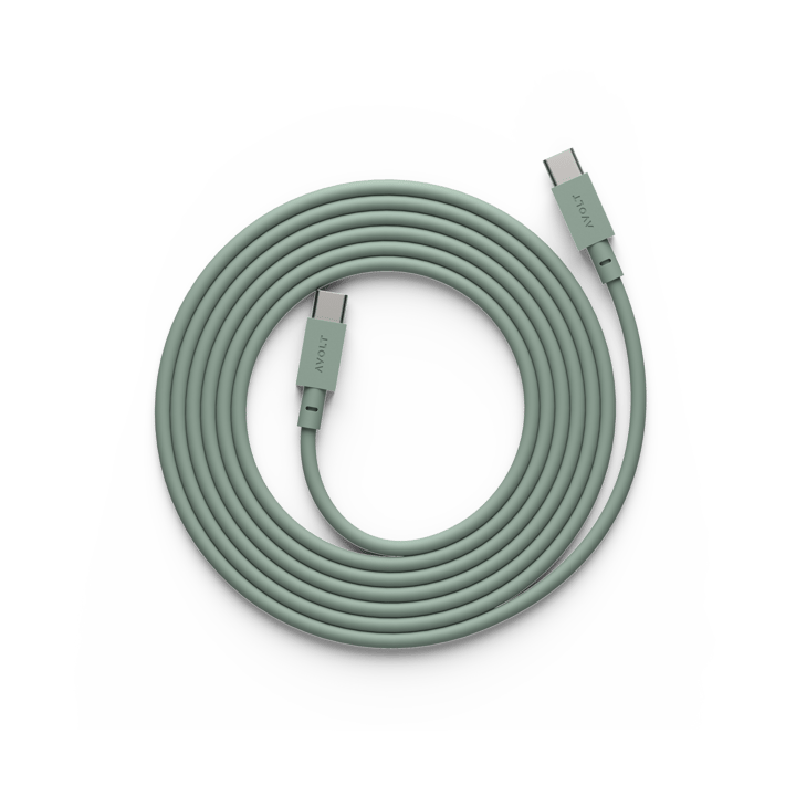 Cable 1 USB-C til USB-C ladekabel 2 m - Oak green - Avolt