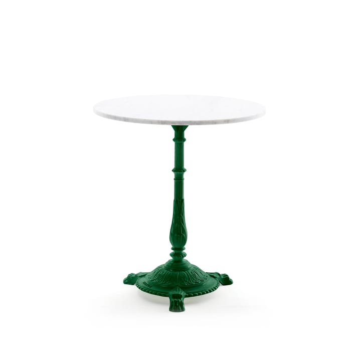Classic kafébord - Marmor hvit, grønt stativ - Byarums bruk