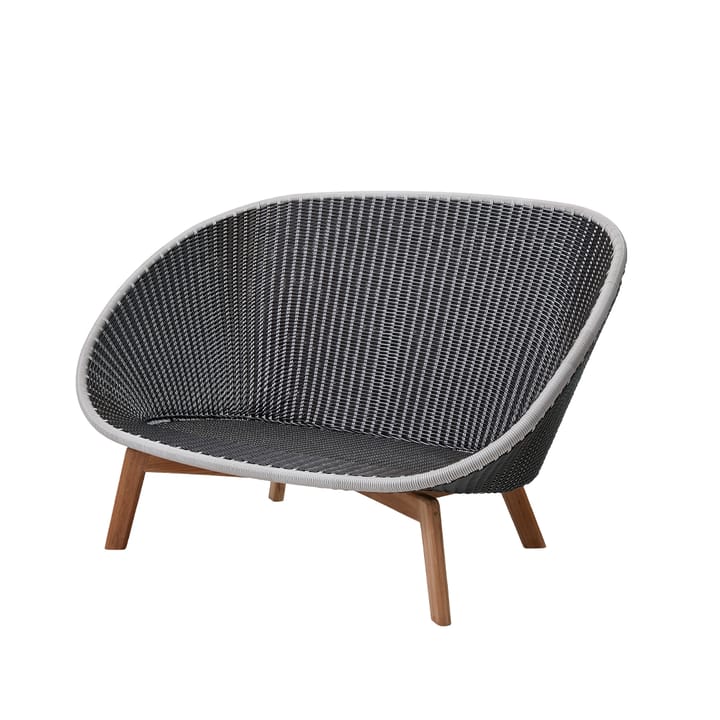 Peacock Weave sofa - 2-seters grey/light grey, teakben - Cane-line