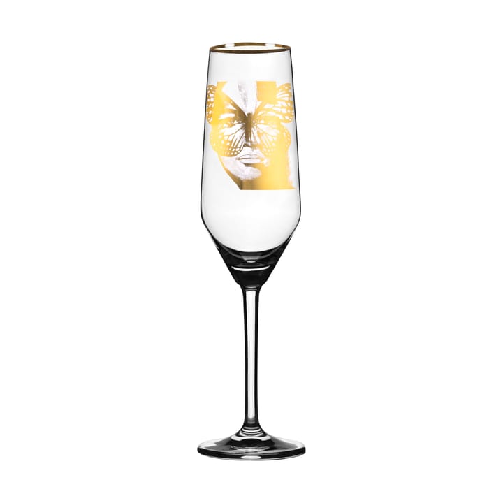Golden Butterfly champagneglass 30 cl - Gold - Carolina Gynning