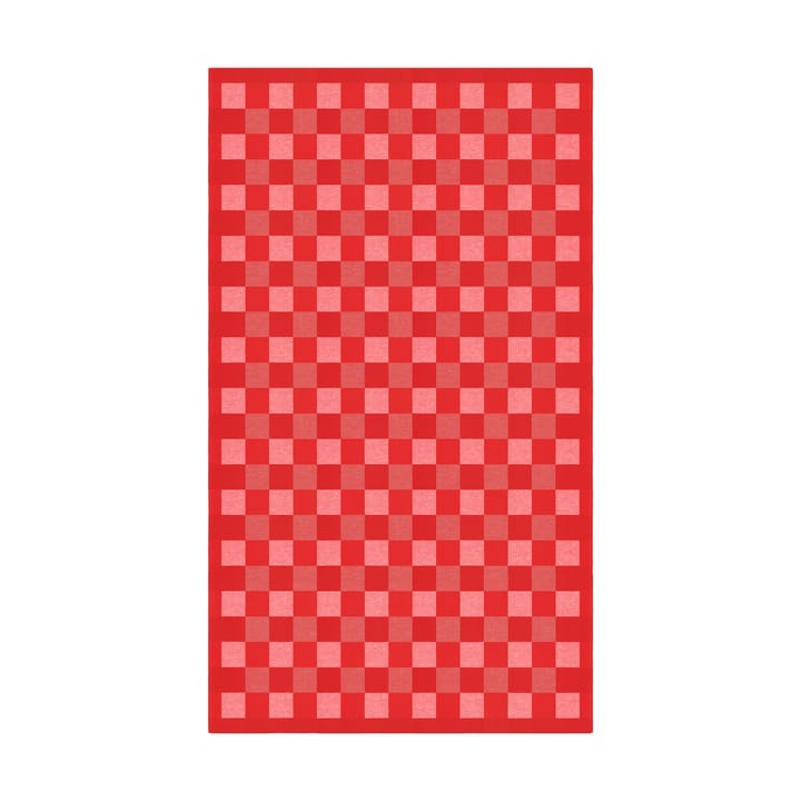 Schack duk rød - 150 x 210 cm - Ekelund Linneväveri