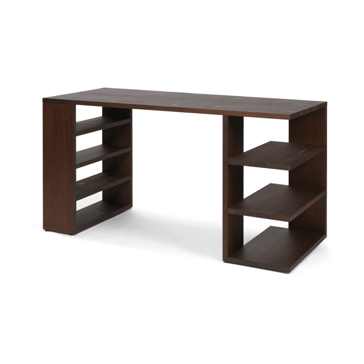 Edre skrivebord 137 x 65 x 73,5 cm - Dark Stained Pine - Ferm LIVING