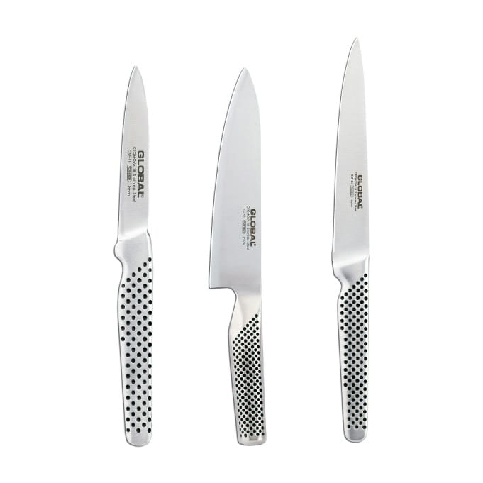 Global G-551524 knivsett, 3 kniver - Rustfritt stål - Global