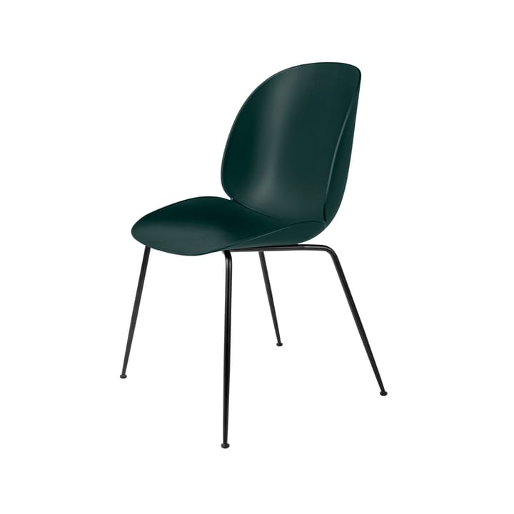 Beetle stol - Mørkegrønn, svart stålstativ - GUBI