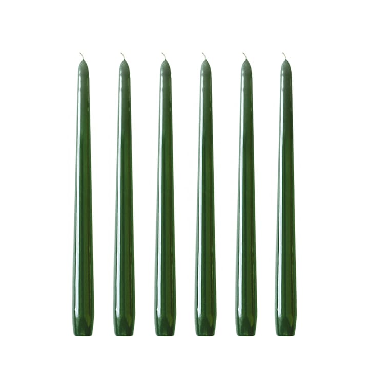 Herregårdslys 30 cm 6-pakning - Mørkegrønn - Hilke Collection