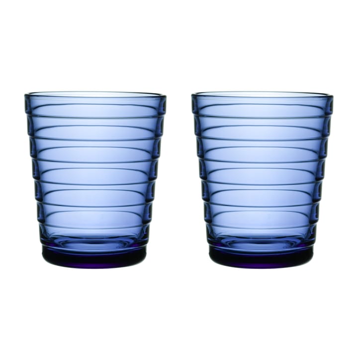Aino Aalto vannglass 2-pack 22 cl - Ultramarineblå - Iittala