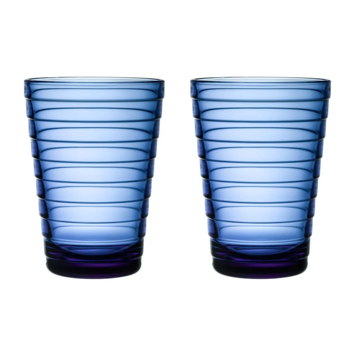 Aino Aalto vannglass 2-pack 33 cl - Ultramarineblå - Iittala