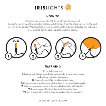 Irislights Creamy White - 35 boller - Irislights