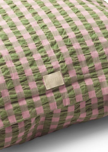 Bæk&Bølge putetrekk 60x63 cm - Grønn-Lys rosa - Juna