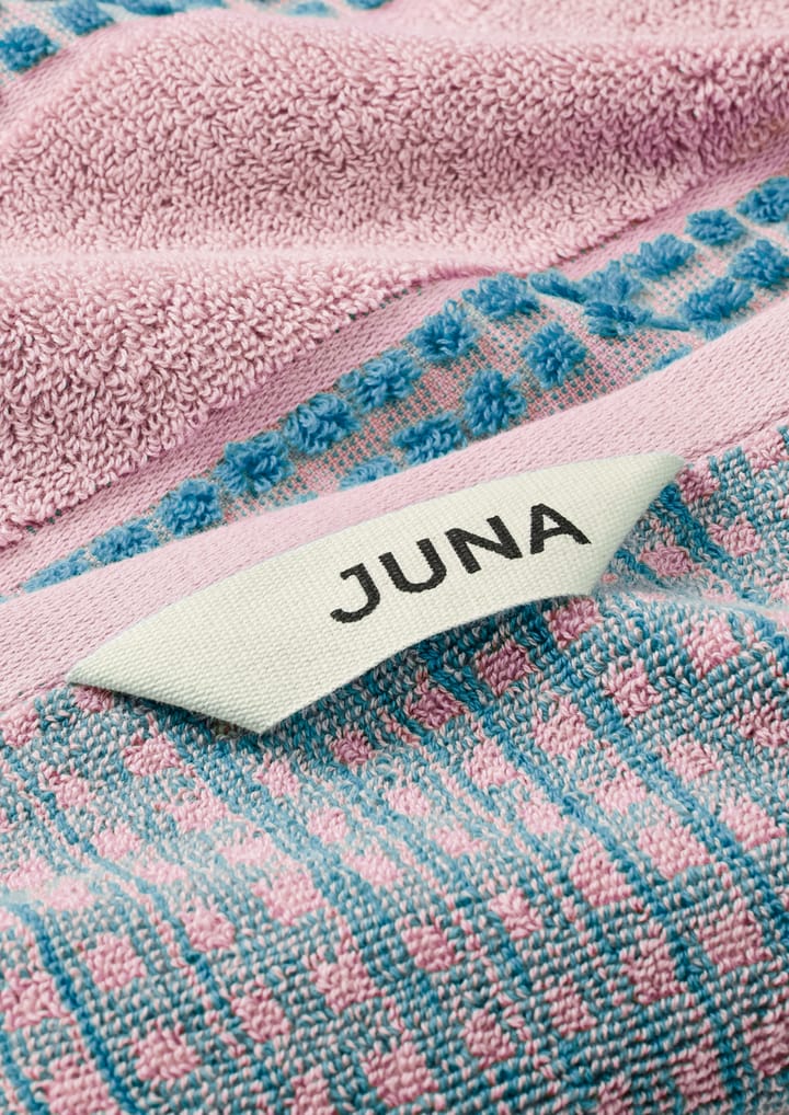 Check håndkle 50x100 cm - Soft pink-blå - Juna