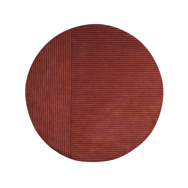 Dunes Straight teppe rundt - dusty red, 220 cm - Kateha