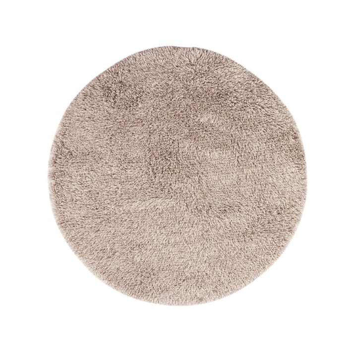 Shaggy teppe rundt - white/grey, 220 cm - Kateha