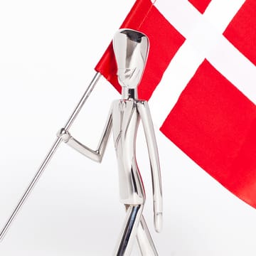 Royal Guard flaggbærer figurin 18 cm - Polished steel - Kay Bojesen