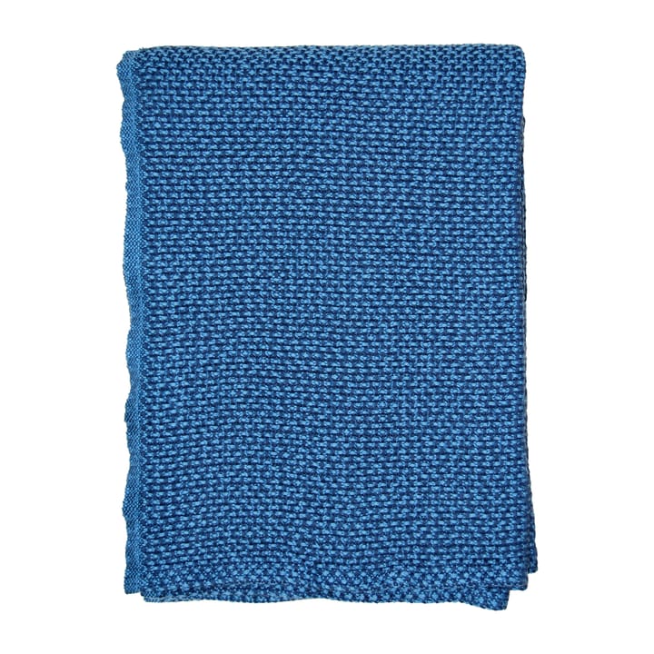 Basket bomullspledd 130 x 180 cm - Sea blue (blå) - Klippan Yllefabrik