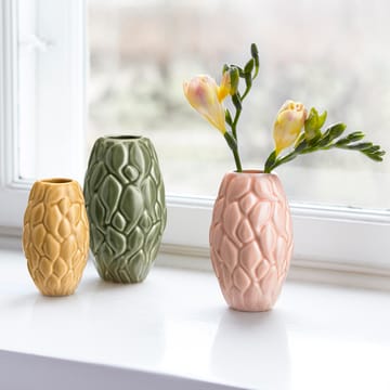 Leaf vase 3- stk. - Rosa-grønn-gul - Knabstrup Keramik