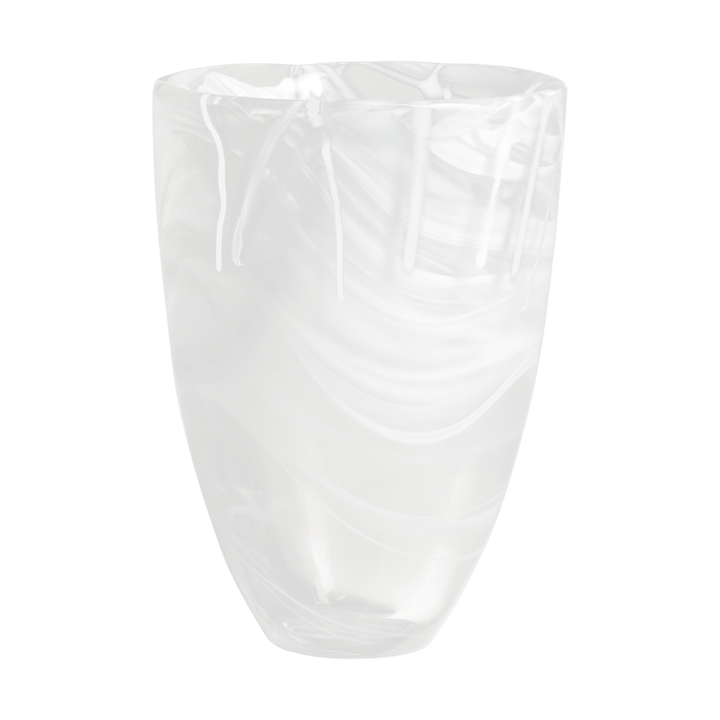 Contrast vase 200 mm - Hvit-hvit - Kosta Boda