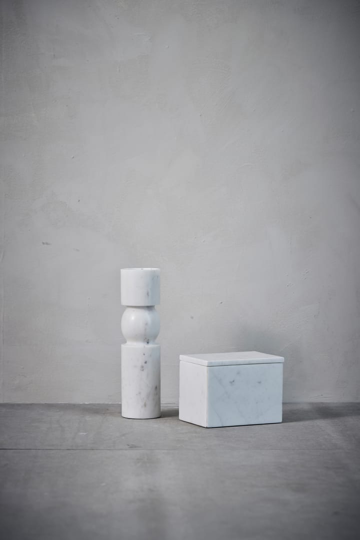 Ellia oppbevaringsboks marmor 16,5 x 11,5 cm - White  - Lene Bjerre