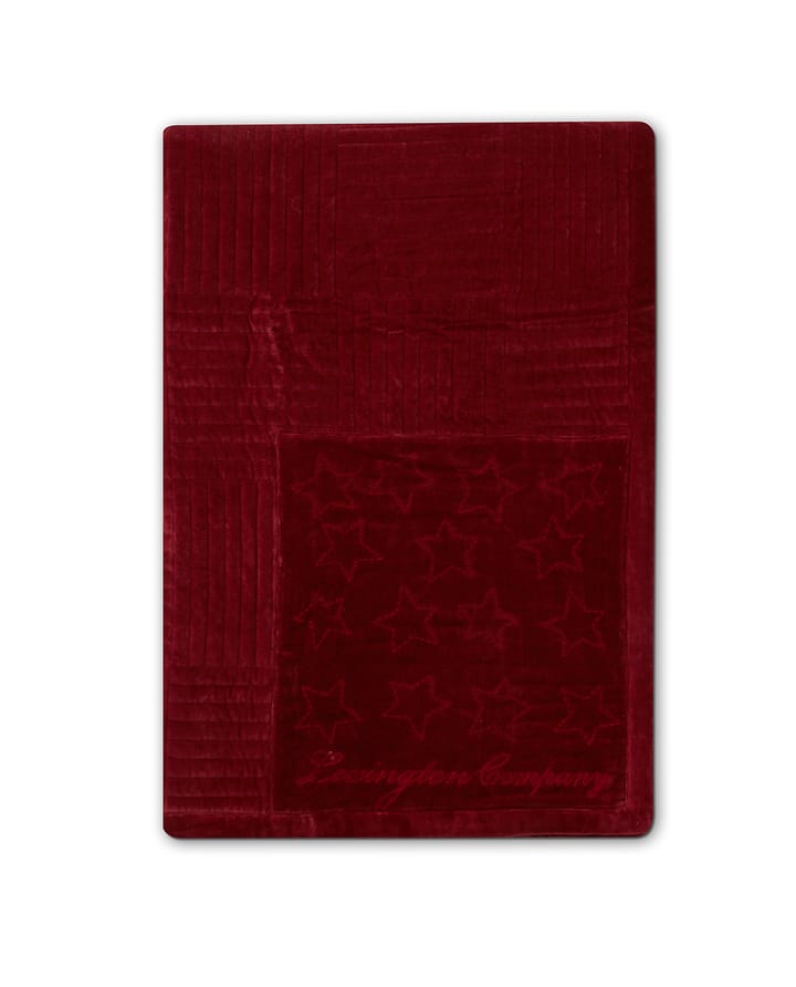 Quilted Cotton Velvet Star sengeteppe 240 x 260 cm - Red - Lexington