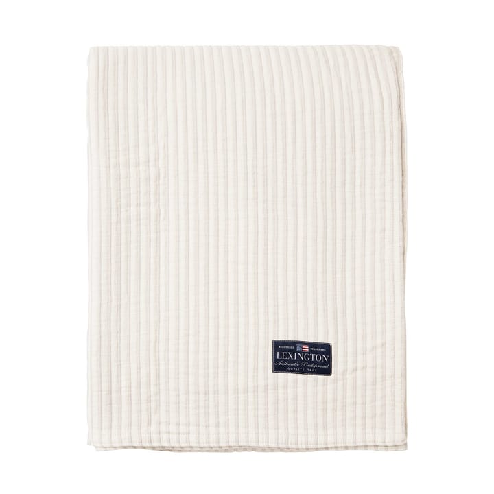 Striped Reversable Organic Cotton sengeteppe 260x240 cm - Off white - Lexington
