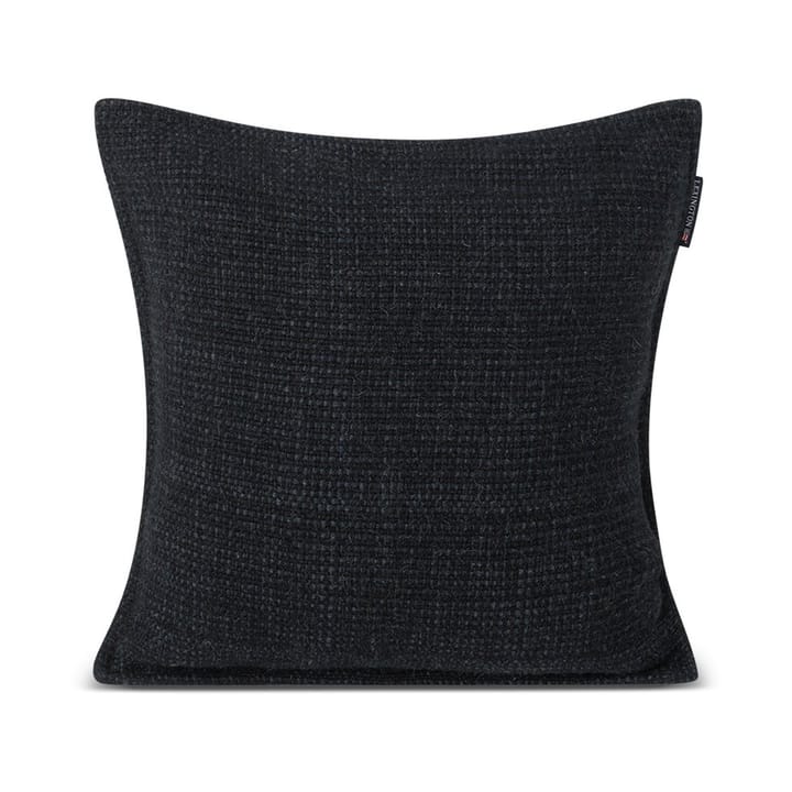 Structured Wool Cotton miks putetrekk 50 x 50 cm - Dark gray - Lexington
