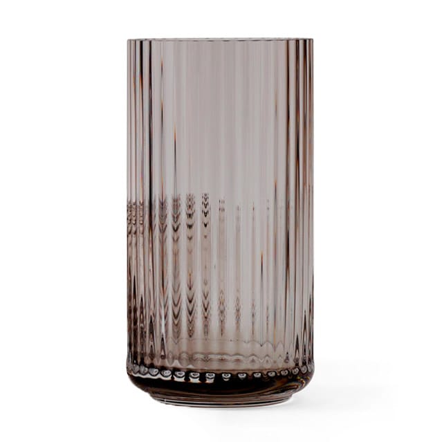 Lyngby vase glass smoke brown - 19 cm - Lyngby Porcelæn