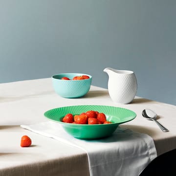 Rhombe dyp tallerken grønn - 24,5 cm - Lyngby Porcelæn