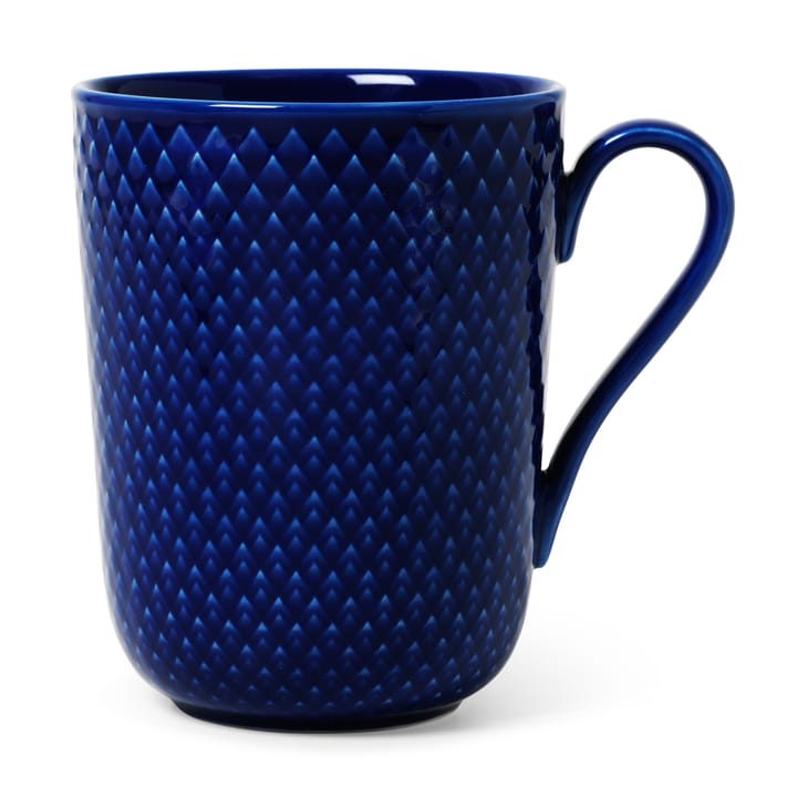 Rhombe kopp med hank 33 cl - Mørkeblå - Lyngby Porcelæn