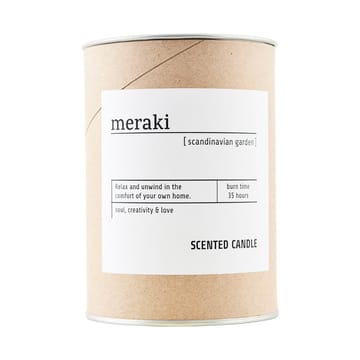 Meraki duftlys brunt glass 35 timer - scandinavian garden - Meraki