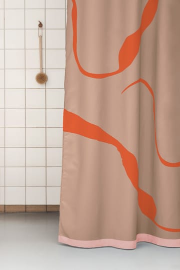 Nova Arte dusjforheng 150 x 200 cm - Latte-orange - Mette Ditmer