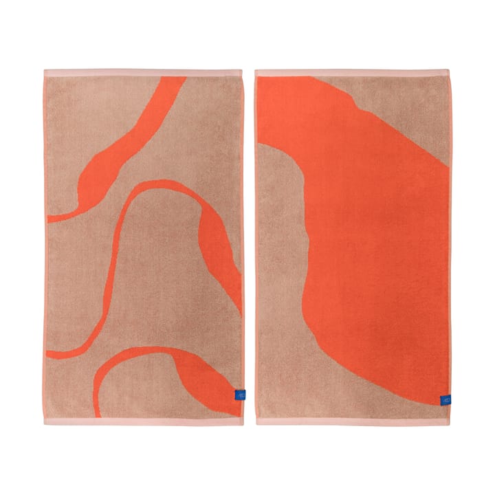 Nova Arte gjestehåndkle 40 x 55 cm 2-pakning - Latte-orange - Mette Ditmer