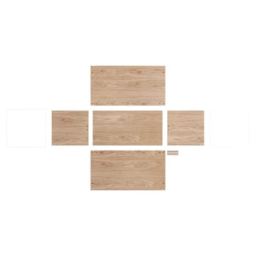 Oppbevaringsboks eik 33 x 60 cm - Wood, white - MOEBE