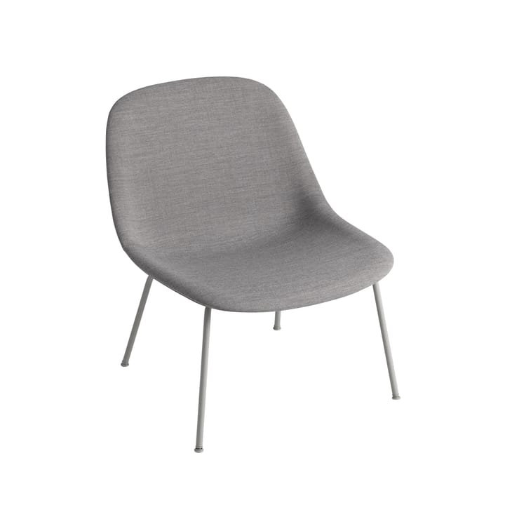 Fiber lounge stol med stålbein - grå, grå - Muuto