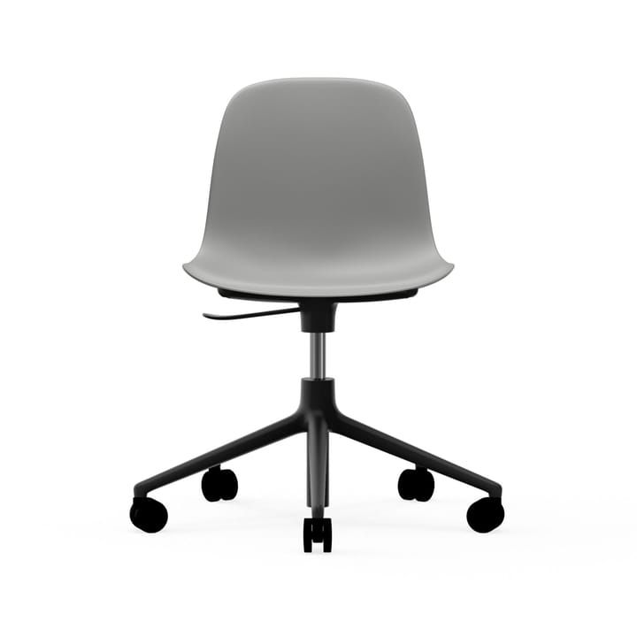 Form chair, dreibar stol, 5W kontorstol - grå, sort aluminium, hjul - Normann Copenhagen
